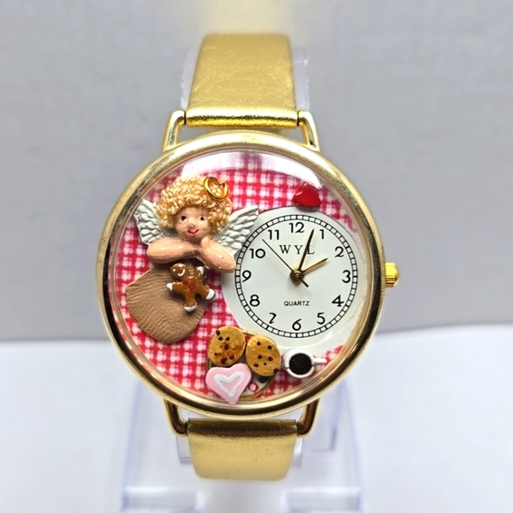 Womens WYL Whimsical Gifts Picnic Cookies Angel Watch Handmade New Battery - Picture 1 of 11